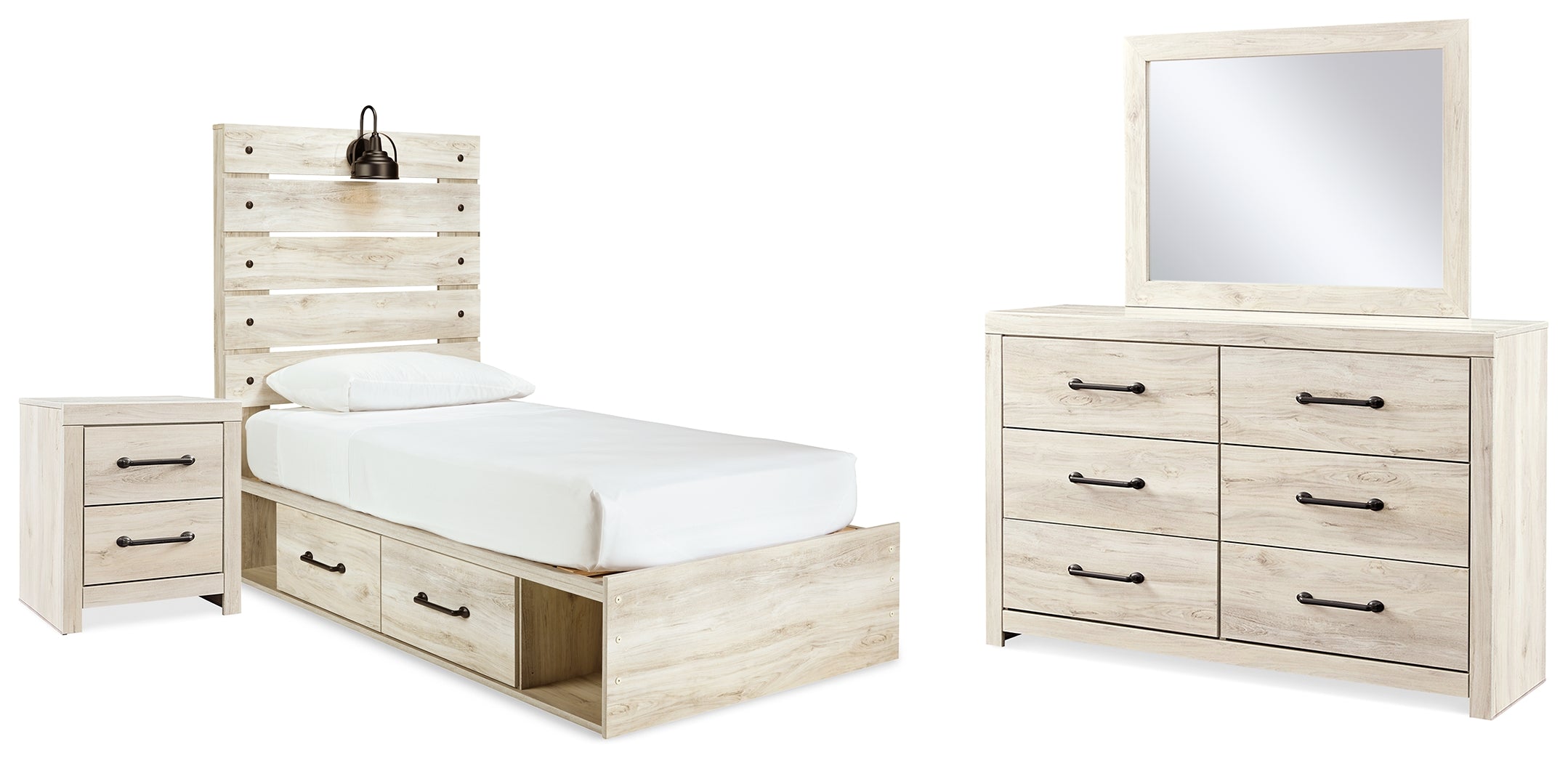 Furniture City Laplace - Ashley Furniture - Cambeck Twin Storage Bed, Dresser, Mirror and Nightstand - Twin Storage Bed, Dresser, Mirror and Nightstand - B192B106