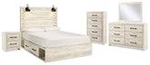Furniture City Laplace - Ashley Furniture - Cambeck Queen Panel Storage Bed, Dresser, Mirror, Chest and Nightstand - Queen Panel Storage Bed, Dresser, Mirror, Chest and Nightstand - B192B93
