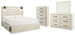 Furniture City Laplace - Ashley Furniture - Cambeck King Panel Bed with Storage, Dresser, Mirror and Chest - King Panel Bed with Storage, Dresser, Mirror and Chest - B192B66