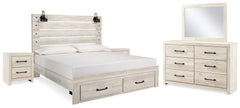 Furniture City Laplace - Ashley Furniture - Cambeck King Storage Bed, 2 Dressers, Mirror, and 2 Nightstands - King Storage Bed, 2 Dressers, Mirror, and 2 Nightstands - B192B104