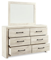 Cambeck King Panel Bed with 2 Side Storage, Dresser, Mirror, and Nightstand