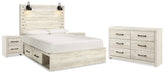 Furniture City Laplace - Ashley Furniture - Cambeck Queen Panel Bed with Storage, Dresser and 2 Nightstands - Queen Panel Bed with Storage, Dresser and 2 Nightstands - B192B99
