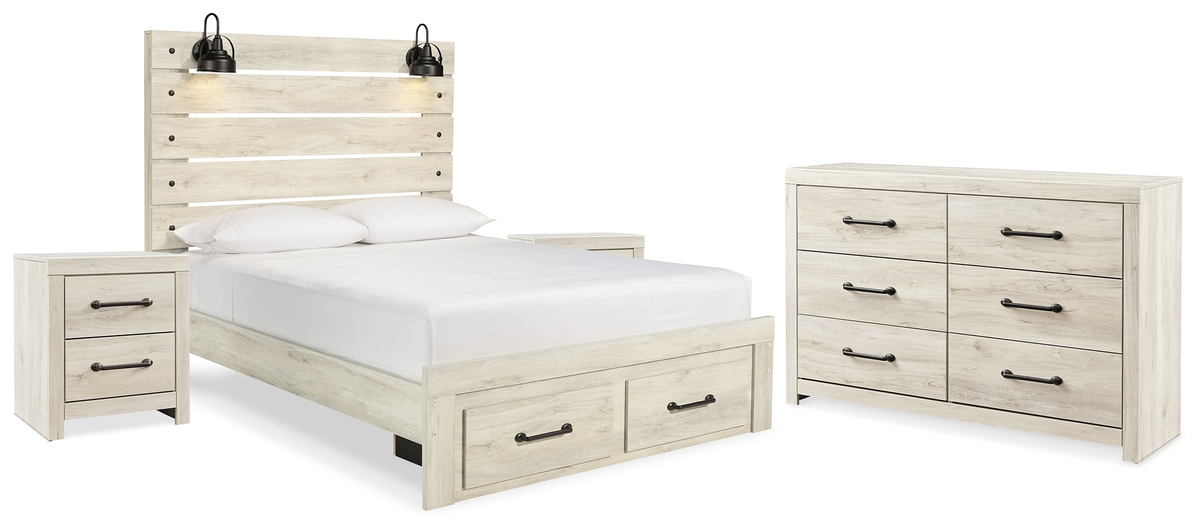 Furniture City Laplace - Ashley Furniture - Cambeck Queen Panel Storage Bed, Dresser and 2 Nightstands - Queen Panel Storage Bed, Dresser and 2 Nightstands - B192B76