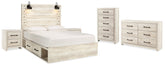 Furniture City Laplace - Ashley Furniture - Cambeck King Storage Bed, Dresser, Chest and 2 Nightstands - King Storage Bed, Dresser, Chest and 2 Nightstands - B192B107