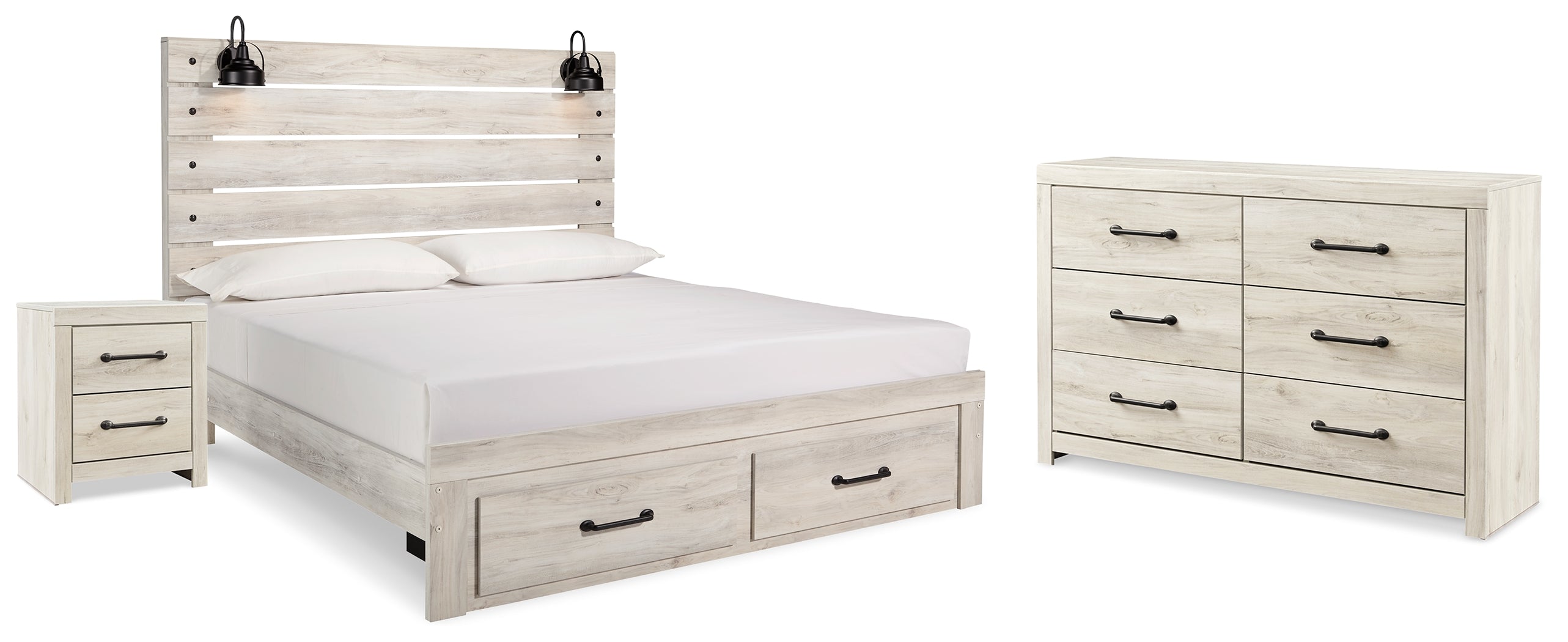 Furniture City Laplace - Ashley Furniture - Cambeck King Panel Storage Bed, Dresser and Nightstand - King Panel Storage Bed, Dresser and Nightstand - B192B65