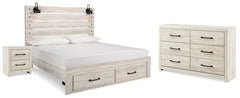 Furniture City Laplace - Ashley Furniture - Cambeck King Panel Storage Bed, Dresser and Nightstand - King Panel Storage Bed, Dresser and Nightstand - B192B65