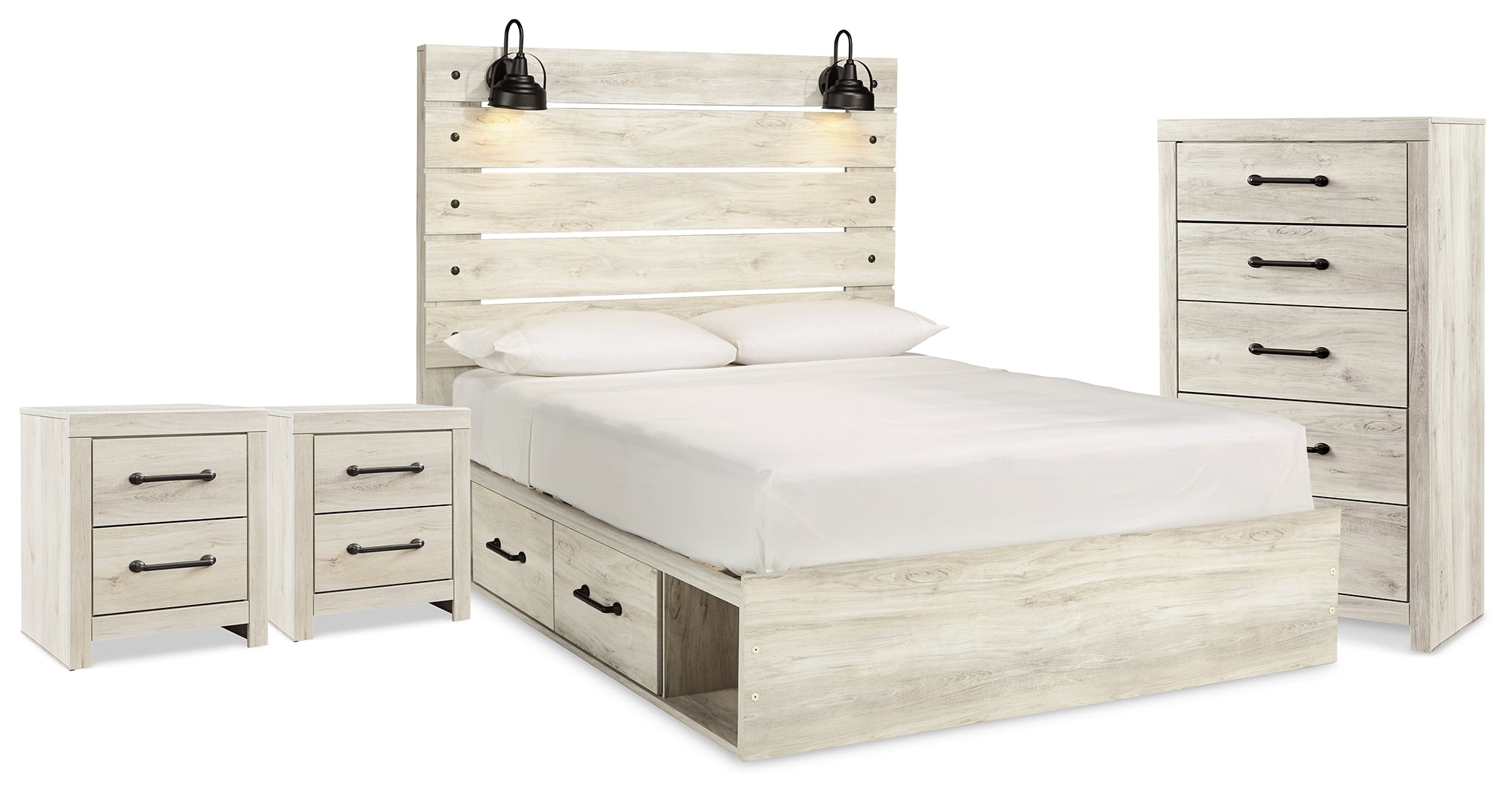 Furniture City Laplace - Ashley Furniture - Cambeck Queen Storage Bed, Chest and 2 Nightstands - Queen Storage Bed, Chest and 2 Nightstands - B192B128