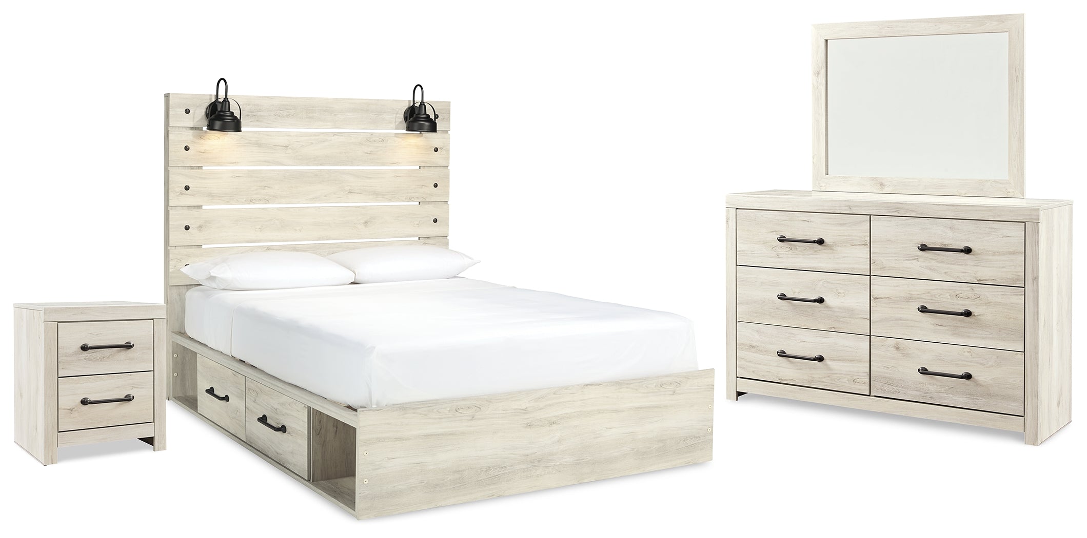 Furniture City Laplace - Ashley Furniture - Cambeck Queen Panel Bed with Storage, Dresser, Mirror and Nightstand - Queen Panel Bed with Storage, Dresser, Mirror and Nightstand - B192B51