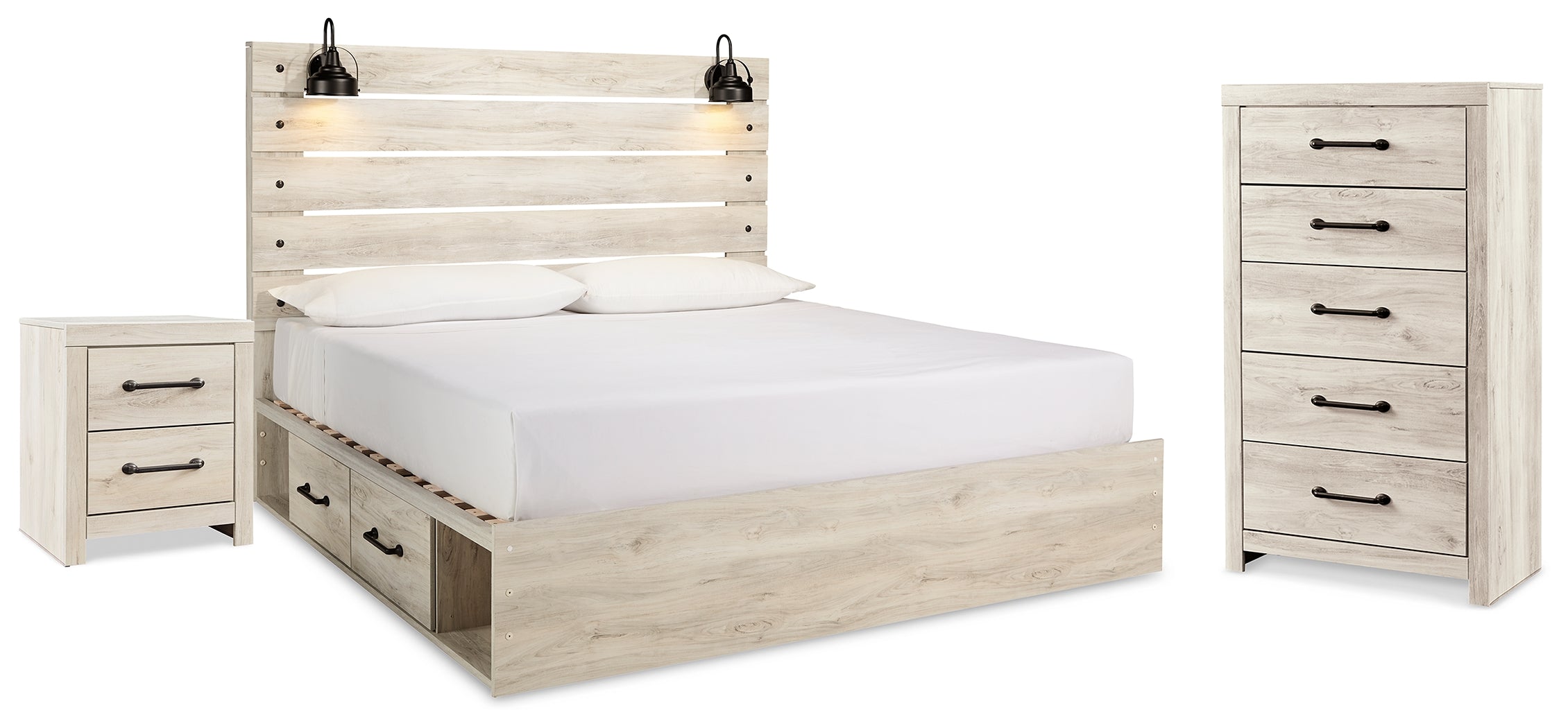 Furniture City Laplace - Ashley Furniture - Cambeck King Panel Bed with Storage, Chest and Nightstand - King Panel Bed with Storage, Chest and Nightstand - B192B101