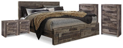 Furniture City Laplace - Ashley Furniture - Derekson Queen Panel Storage Bed, 2 Chests and 2 Nightstands - Queen Panel Storage Bed, 2 Chests and 2 Nightstands - B200B73