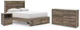 Furniture City Laplace - Ashley Furniture - Elbrim Queen Panel Storage Bed, Dresser and Nightstand - Queen Panel Storage Bed, Dresser and Nightstand - PCB2005B12