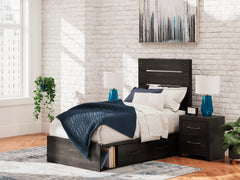 Furniture City Laplace - Ashley Furniture - Hollivern Twin Panel Bed with Storage - Twin Panel Bed with Storage - PCB2108B18