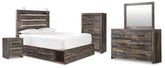 Furniture City Laplace - Ashley Furniture - Drystan Queen Panel Storage Bed, Dresser, Mirror, Chest and Nightstand - Queen Panel Storage Bed, Dresser, Mirror, Chest and Nightstand - B211B109