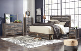 Furniture City Laplace - Ashley Furniture - Drystan King Panel Bed with Storage, Dresser, Mirror, Chest and 2 Nightstands - King Panel Bed with Storage, Dresser, Mirror, Chest and 2 Nightstands - B211B66
