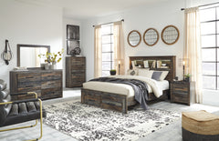 Furniture City Laplace - Ashley Furniture - Drystan Queen Bookcase Storage Bed, Dresser, Mirror, Chest and 2 Nightstands - Queen Bookcase Storage Bed, Dresser, Mirror, Chest and 2 Nightstands - B211B79