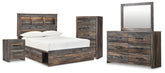 Furniture City Laplace - Ashley Furniture - Drystan Full Bookcase Bed, Dresser, Mirror, Chest and Nightstand - Full Bookcase Bed, Dresser, Mirror, Chest and Nightstand - B211B102