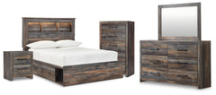 Furniture City Laplace - Ashley Furniture - Drystan Full Bookcase Bed, Dresser, Mirror, Chest and Nightstand - Full Bookcase Bed, Dresser, Mirror, Chest and Nightstand - B211B102