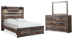 Furniture City Laplace - Ashley Furniture - Drystan Queen Panel Storage Bed, Dresser and Mirror - Queen Panel Storage Bed, Dresser and Mirror - B211B63