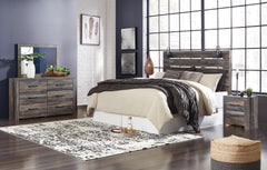 Furniture City Laplace - Ashley Furniture - Drystan King Panel Headboard with Metal Frame, Dresser, Mirror, and Nightstand - King Panel Headboard with Metal Frame, Dresser, Mirror, and Nightstand - B211B71