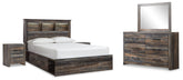 Furniture City Laplace - Ashley Furniture - Drystan Queen Bookcase Storage Bed, Dresser, Mirror and 2 Nightstands - Queen Bookcase Storage Bed, Dresser, Mirror and 2 Nightstands - B211B19