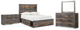 Furniture City Laplace - Ashley Furniture - Drystan Full Bookcase Storage Bed, Dresser, Mirror and 2 Nightstands - Full Bookcase Storage Bed, Dresser, Mirror and 2 Nightstands - B211B98