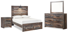 Furniture City Laplace - Ashley Furniture - Drystan Full Panel Storage Bed, Dresser, Mirror and Nightstand - Full Panel Storage Bed, Dresser, Mirror and Nightstand - B211B72