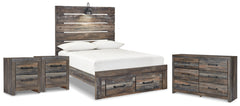 Furniture City Laplace - Ashley Furniture - Drystan Full Storage Bed, Dresser and 2 Nightstands - Full Storage Bed, Dresser and 2 Nightstands - B211B92