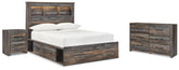 Furniture City Laplace - Ashley Furniture - Drystan Full Bookcase Storage Bed, Dresser and Nightstand - Full Bookcase Storage Bed, Dresser and Nightstand - B211B82