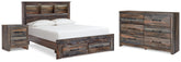 Furniture City Laplace - Ashley Furniture - Drystan Full Bookcase Bed, Dresser and Nightstand - Full Bookcase Bed, Dresser and Nightstand - B211B70