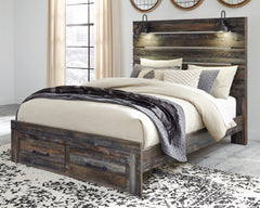 Furniture City Laplace - Ashley Furniture - Drystan Queen Panel Bed with 2 Storage Drawers - Queen Panel Bed with 2 Storage Drawers - B211B29