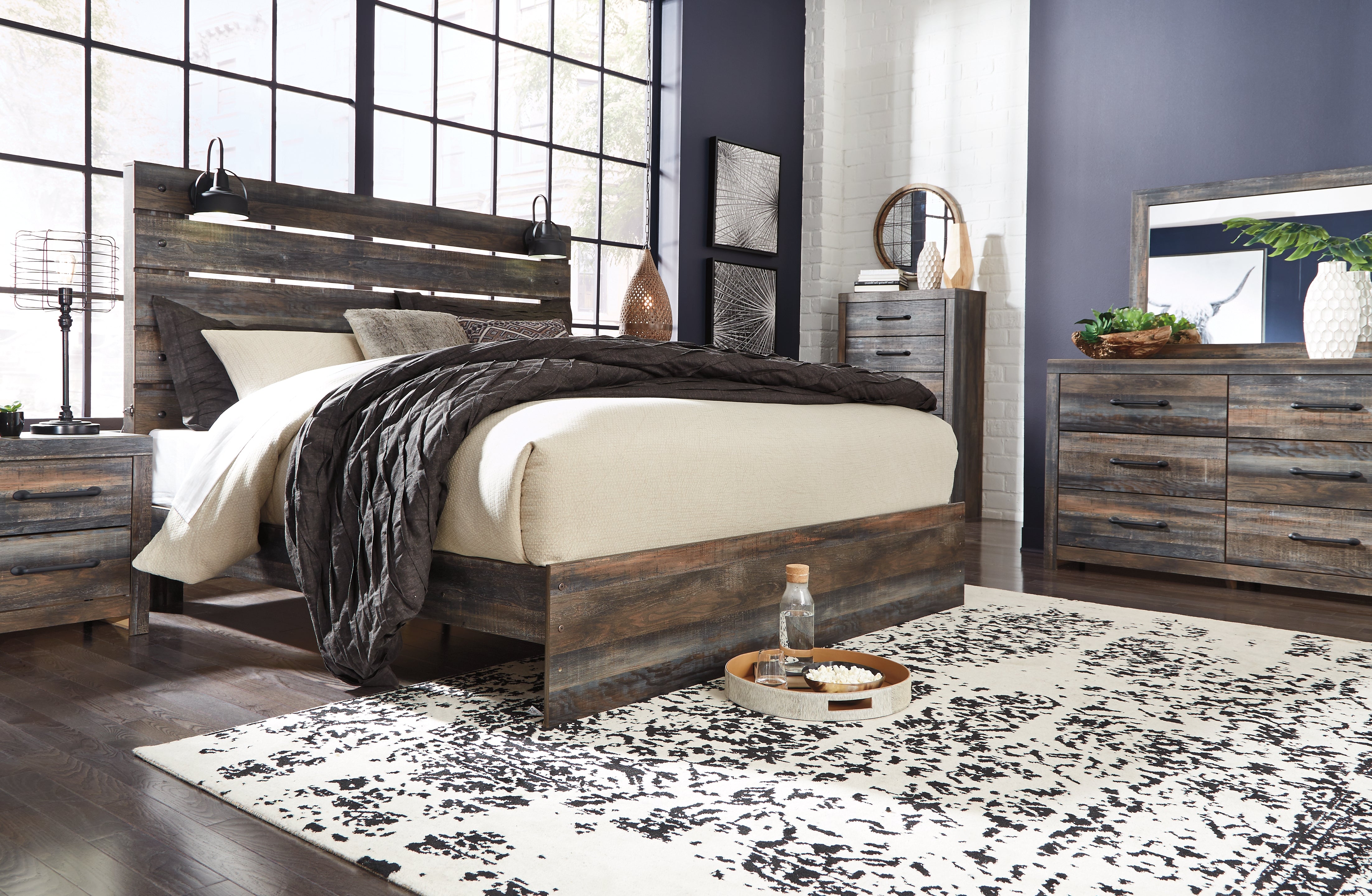 Furniture City Laplace - Ashley Furniture - Drystan King Panel Bed - King Panel Bed - B211B14