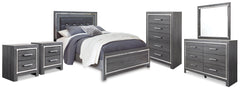 Furniture City Laplace - Ashley Furniture - Lodanna Queen Panel Bed, Dresser, Mirror, Chest and 2 Nightstands - Queen Panel Bed, Dresser, Mirror, Chest and 2 Nightstands - B214B49