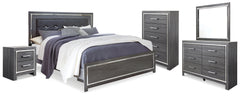 Furniture City Laplace - Ashley Furniture - Lodanna King Upholstered Panel Bed, Dresser, Mirror, Chest and Nightstand - King Upholstered Panel Bed, Dresser, Mirror, Chest and Nightstand - B214B26