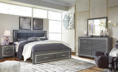 Furniture City Laplace - Ashley Furniture - Lodanna King Upholstered Storage Bed, Dresser, Mirror, and Nightstand - King Upholstered Storage Bed, Dresser, Mirror, and Nightstand - B214B24