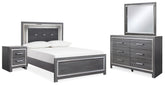 Furniture City Laplace - Ashley Furniture - Lodanna Full Upholstered Panel Bed, Dresser, Mirror, and Nightstand - Full Upholstered Panel Bed, Dresser, Mirror, and Nightstand - B214B22