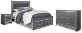 Furniture City Laplace - Ashley Furniture - Lodanna Queen Storage Bed, Dresser and Nightstand - Queen Storage Bed, Dresser and Nightstand - B214B53