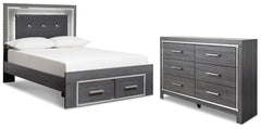 Furniture City Laplace - Ashley Furniture - Lodanna Full Panel Storage Bed and Dresser - Full Panel Storage Bed and Dresser - B214B48