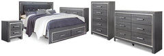 Furniture City Laplace - Ashley Furniture - Lodanna King Storage Bed, 2 Dressers, Cheat and Nightstand - King Storage Bed, 2 Dressers, Cheat and Nightstand - B214B50