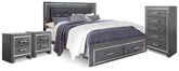 Furniture City Laplace - Ashley Furniture - Lodanna King Storage Bed, Chest and 2 Nightstands - King Storage Bed, Chest and 2 Nightstands - B214B47