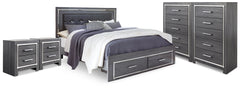 Furniture City Laplace - Ashley Furniture - Lodanna King Storage Bed, 2 Chests and 2 Nightstands - King Storage Bed, 2 Chests and 2 Nightstands - B214B58