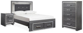 Furniture City Laplace - Ashley Furniture - Lodanna Full Storage Bed, Chest and Nightstand - Full Storage Bed, Chest and Nightstand - B214B46