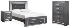 Furniture City Laplace - Ashley Furniture - Lodanna Full Storage Bed, Chest and Nightstand - Full Storage Bed, Chest and Nightstand - B214B46