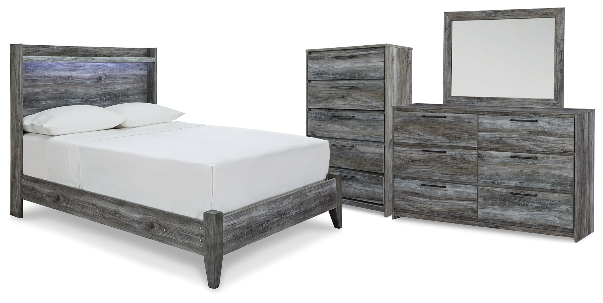 Furniture City Laplace - Ashley Furniture - Baystorm Full Panel Bed, Dresser, Mirror and Chest - Full Panel Bed, Dresser, Mirror and Chest - B221B80