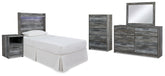 Furniture City Laplace - Ashley Furniture - Baystorm Twin Panel Headboard Bed, Dresser, Mirror and Nightstand - Twin Panel Headboard Bed, Dresser, Mirror and Nightstand - B221B74