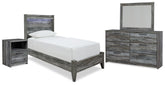 Furniture City Laplace - Ashley Furniture - Baystorm Twin Panel Bed, Dresser, Mirror and Nightstand - Twin Panel Bed, Dresser, Mirror and Nightstand - B221B61