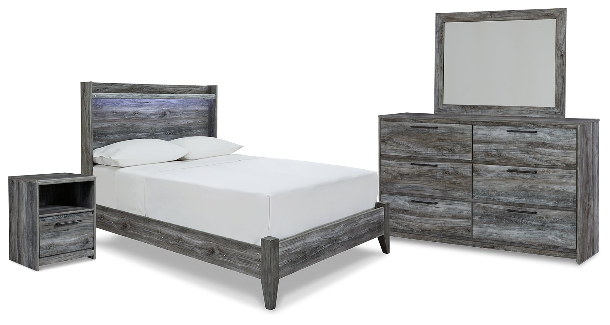 Furniture City Laplace - Ashley Furniture - Baystorm Full Panel Bed, Dresser, Mirror and Nightstand - Full Panel Bed, Dresser, Mirror and Nightstand - B221B18