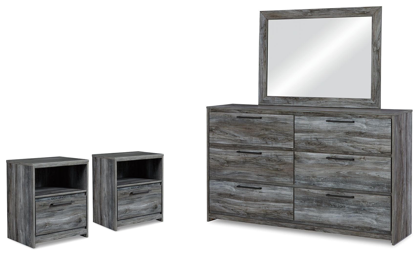 Furniture City Laplace - Ashley Furniture - Baystorm Dresser, Mirror and 2 Nightstands - Dresser, Mirror and 2 Nightstands - B221B64