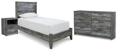 Furniture City Laplace - Ashley Furniture - Baystorm Twin Panel Bed, Dresser and Nightstand - Twin Panel Bed, Dresser and Nightstand - B221B71