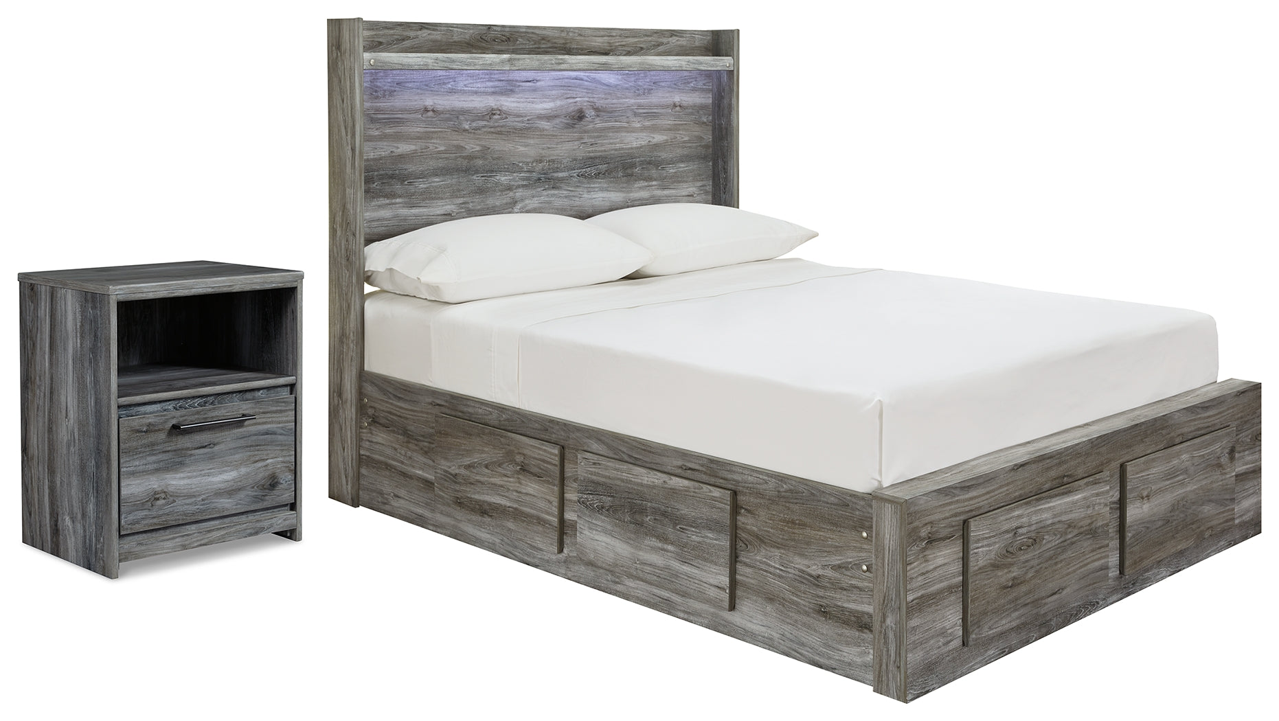 Furniture City Laplace - Ashley Furniture - Baystorm Full Panel Storage Bed and Nightstand - Full Panel Storage Bed and Nightstand - B221B91