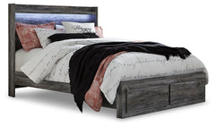 Furniture City Laplace - Ashley Furniture - Baystorm Queen Panel Storage Bed and Nightstand - Queen Panel Storage Bed and Nightstand / Gray - B221B87